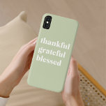 Thankful Grateful Blessed | Thanksgiving Quote iPhone XS Max Case<br><div class="desc">Thankful Grateful Blessed | Thanksgiving Quote</div>