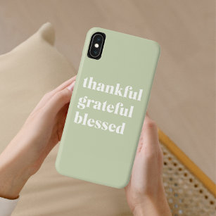 Thankful Grateful Blessed   Thanksgiving Quote Case-Mate iPhone Case