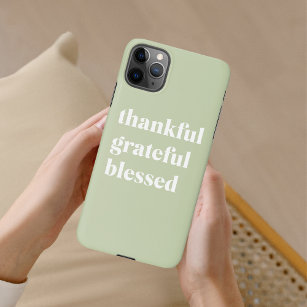 Thankful Grateful Blessed   Thanksgiving Quote iPhone 11Pro Max Case