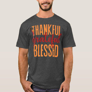Thankful Grateful Blessed Thanksgiving Turkey Men T-Shirt