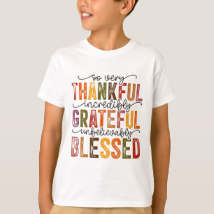 Thankful Grateful Blessed Turkey Family Happy Than T-Shirt