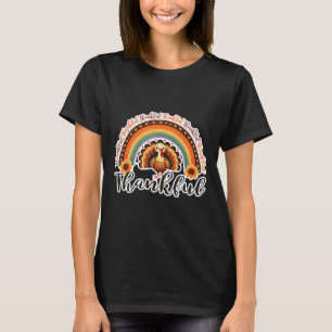 Thankful Grateful Blessed Turkey Funny Happy Thank T-Shirt