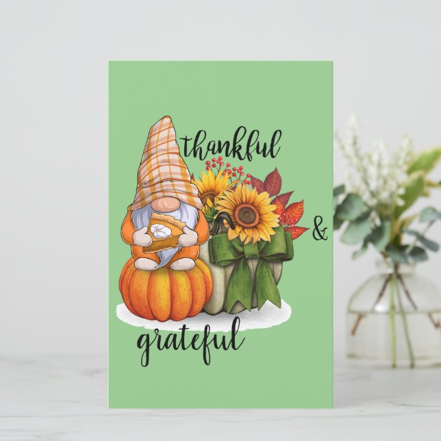 Thankful & grateful flat paper sheets (Standing Front)