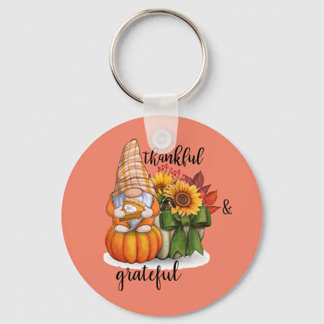 Thankful & grateful key ring (Front)