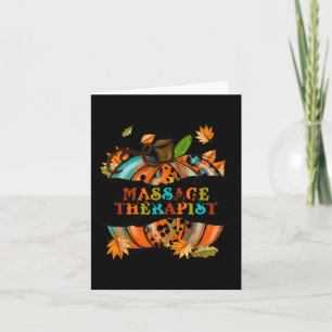 Thankful Grateful Massage Therapist Pumpkin Autumn Card