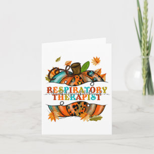 Thankful Grateful Respiratory Therapist Pumpkin Au Card
