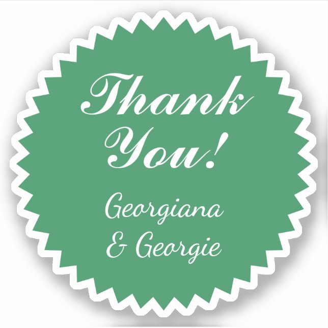Thankful, Grateful "Thank You!" Sticker (Front)