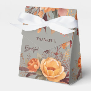 Thankful Grategul Blessed Floral Thanksgiving Favour Box