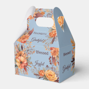 Thankful Grategul Blessed Floral Thanksgiving  Favour Box