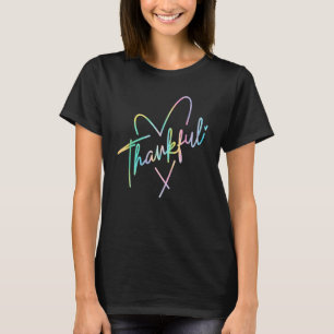 Thankful Heart Love Mum Teacher Nurse Life Fall Th T-Shirt