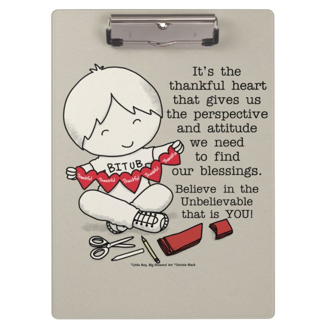 Thankful Hearts Clipboard (Front)