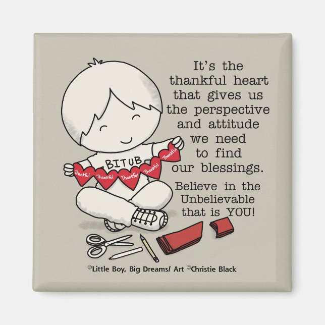 Thankful Hearts Magnet (Front)