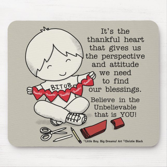 Thankful Hearts Mouse Pad (Front)