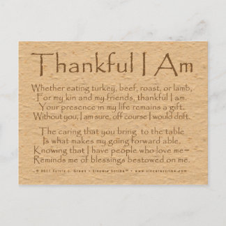 Thankful I Am Postcard