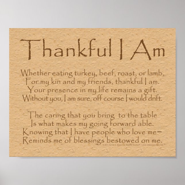 Thankful I Am Poster (Front)
