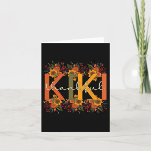 Thankful Kiki Grandmother Thanksgiving Kiki Grandm Card