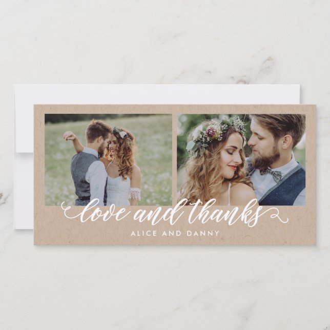 Thankful Love Wedding Thank You Cards (Front)