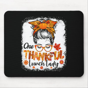 Thankful Lunch Lady For Women Fall Thanksgiving Me Mouse Pad