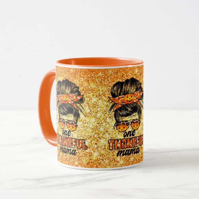 Thankful Mama Autumn Customise Colour Mug (Front Left)