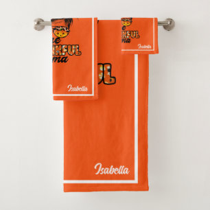 Thankful Mama Autumn Customise Text and Colour Bath Towel Set