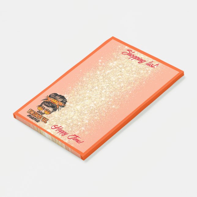 Thankful Mama Autumn Customise Text and Colour Post-it Notes (Angled)