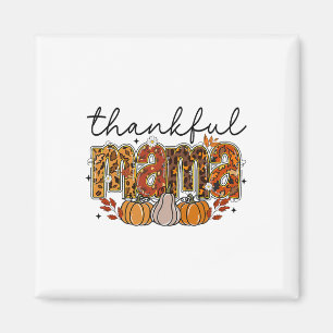 Thankful Mama Fall Pumpkin Spice Thanksgiving Wome Magnet