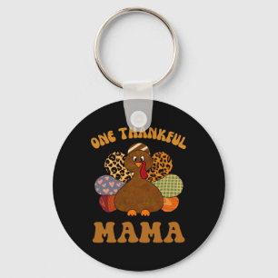 Thankful Mama For Women Fall Mum Thanksgiving Turk Key Ring