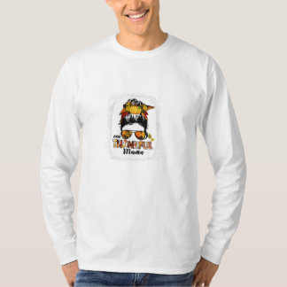Thankful Mama Funny Messy Bun T-Shirt