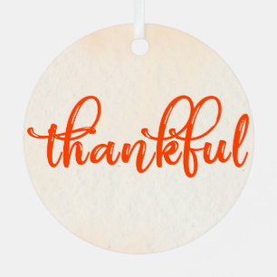 Thankful Metal Tree Decoration
