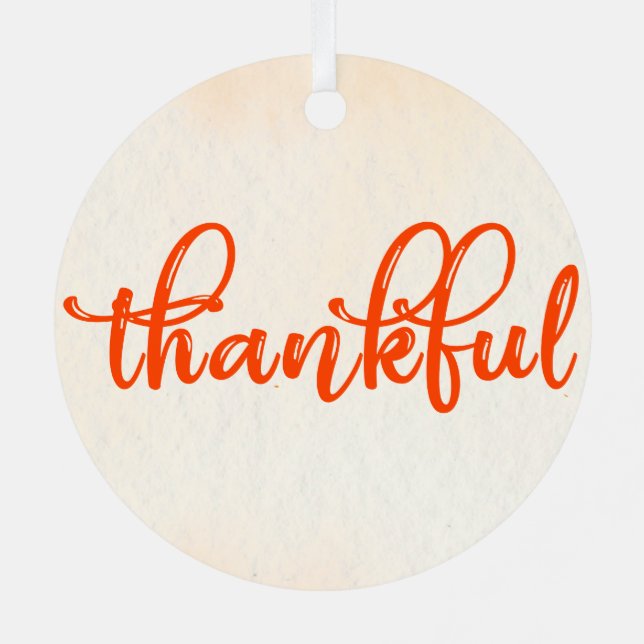 Thankful Metal Tree Decoration (Back)