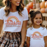 Thankful Mini Orange Rainbow Mummy and Me Matching T-Shirt<br><div class="desc">Mummy and me fall design "thankful mini" with boho rainbow in fall colours of yellow,  orange,  green and brown. Find matching "mama" shirt in my collection "mummy and me matching designs".</div>