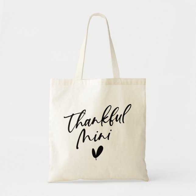 Thankful Mini Tote Bag (Front)