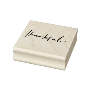 Thankful Modern Handlettering Script  Rubber Stamp