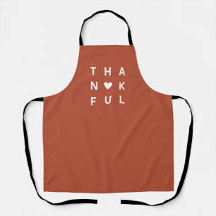 Thankful Modern Thanksgiving Terracotta Apron
