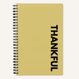 "Thankful" Modern Yellow Gratitude Journal