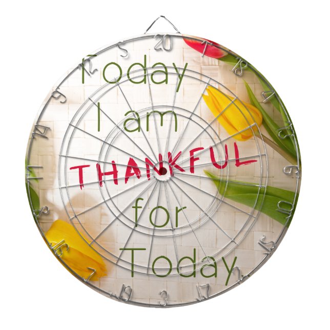 Thankful Motivational Qoutes Dartboard (Front)