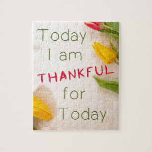 Thankful Motivational Qoutes Jigsaw Puzzle