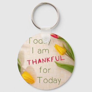 Thankful Motivational Qoutes Key Ring