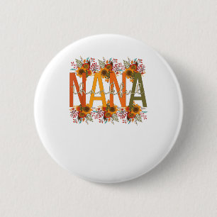 Thankful Nana Grandmother Thanksgiving Nana Grandm 6 Cm Round Badge