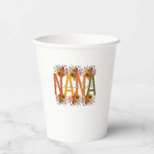 Thankful Nana Grandmother Thanksgiving Nana Grandm Paper Cups