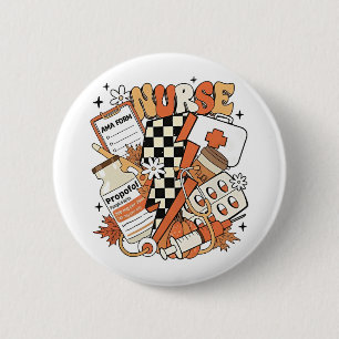 Thankful Nurse Life Turkey Cute Thanksgiving Nurse 6 Cm Round Badge