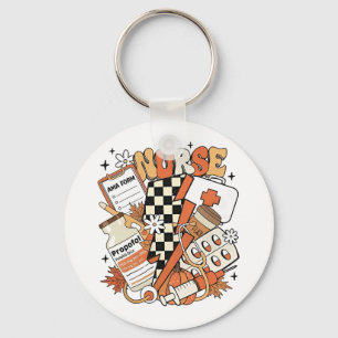 Thankful Nurse Life Turkey Cute Thanksgiving Nurse Key Ring
