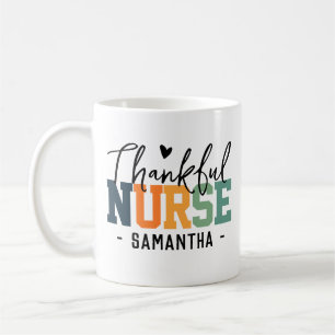 Thankful nurse mug, Personalised nurse mug, Fall Coffee Mug