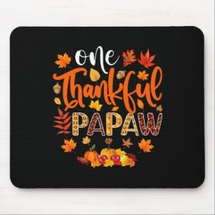 Thankful Papaw Fun Fall Autumn Thanksgiving Mouse Pad
