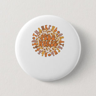 Thankful Peds Nurse Thanksgiving Paediatrics Nursi 6 Cm Round Badge