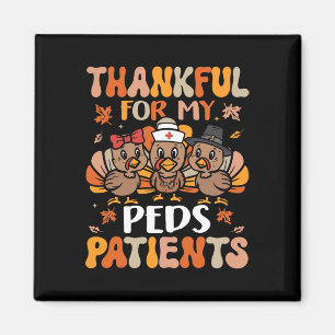Thankful Peds Nurse Thanksgiving Turkey Paediatric Magnet