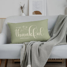 Thankful Personalised Sage Green Fall Autumn