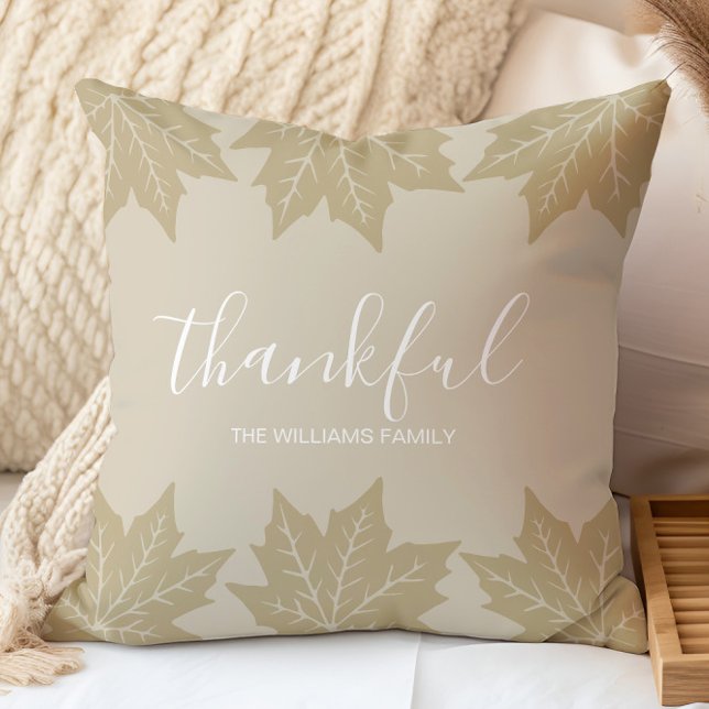 Thankful Personalised Throw Pillow (Creator Uploaded)