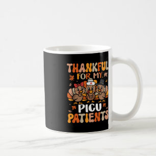 Thankful PICU Nurse Thanksgiving Turkey Paediatric Coffee Mug