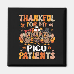Thankful Picu Nurse Thanksgiving Turkey Pediatric  Magnet